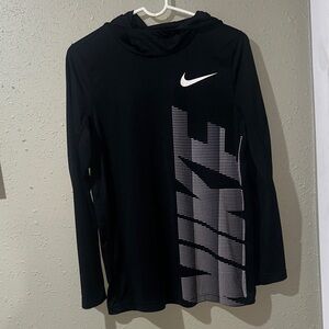Nike Black shirt with White Logo and Graphic